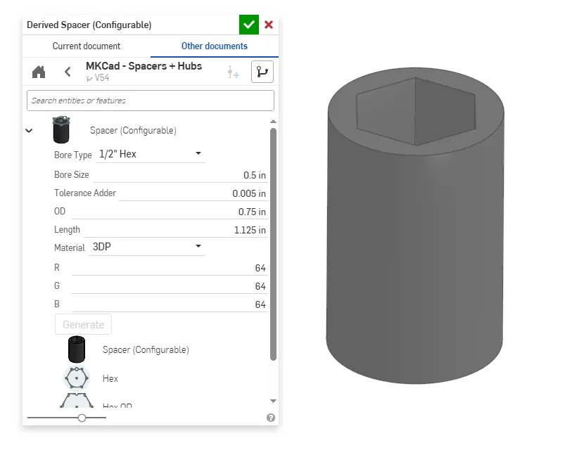 Configurable Spacer